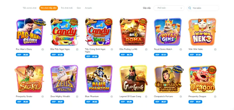 Game slot 888SLOT có RTP cao
