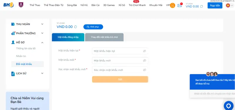 Thường xuyên thay đổi mật khẩu 888SLOT để an toàn hơn